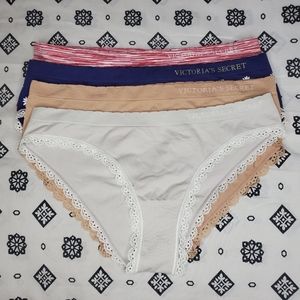 NWT VS PINK Panties Bundle (4) Size M